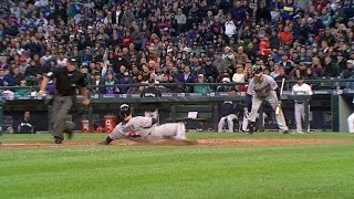 MIN@SEA: Hunter smokes RBI double to left-center