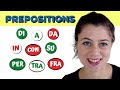 The italian prepositions di a da in con su per tra fra