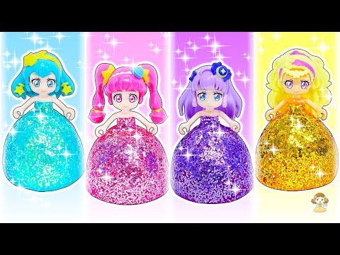 スター☆トゥインクルプリキュア プリンセスドレスに変身♥粘土のキラキラ衣装を手作り✨Play Doh DIY Dress🌼おもちゃ 人形 アニメ