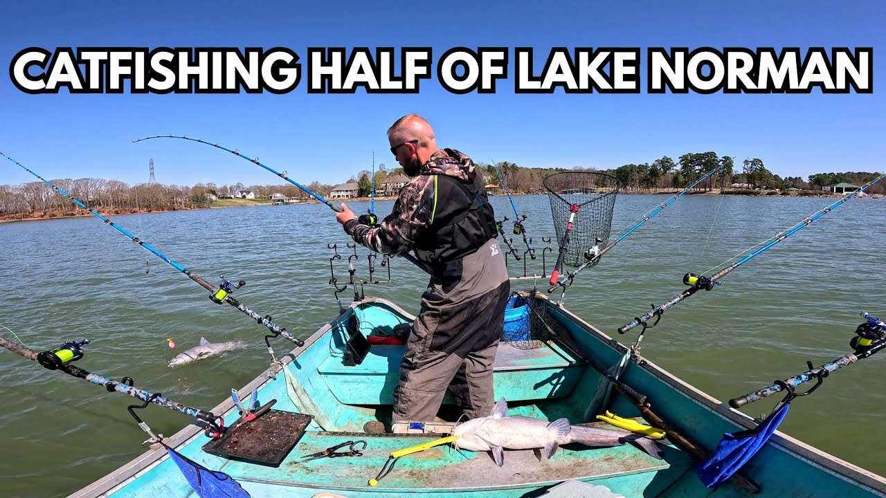 Catfishing half of Lake Norman