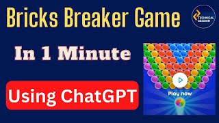 Bricks Breaker Game using ChatGPT in Hindi | How to use ChatGPT in Hindi | Live Demo #games screenshot 1