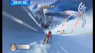 Mountain Sports (Wii) Gameplay: Downhill Skiing