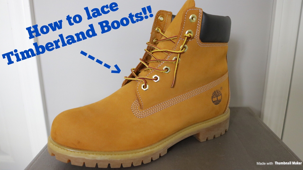 How To Lace Timberland Boots!!! - YouTube