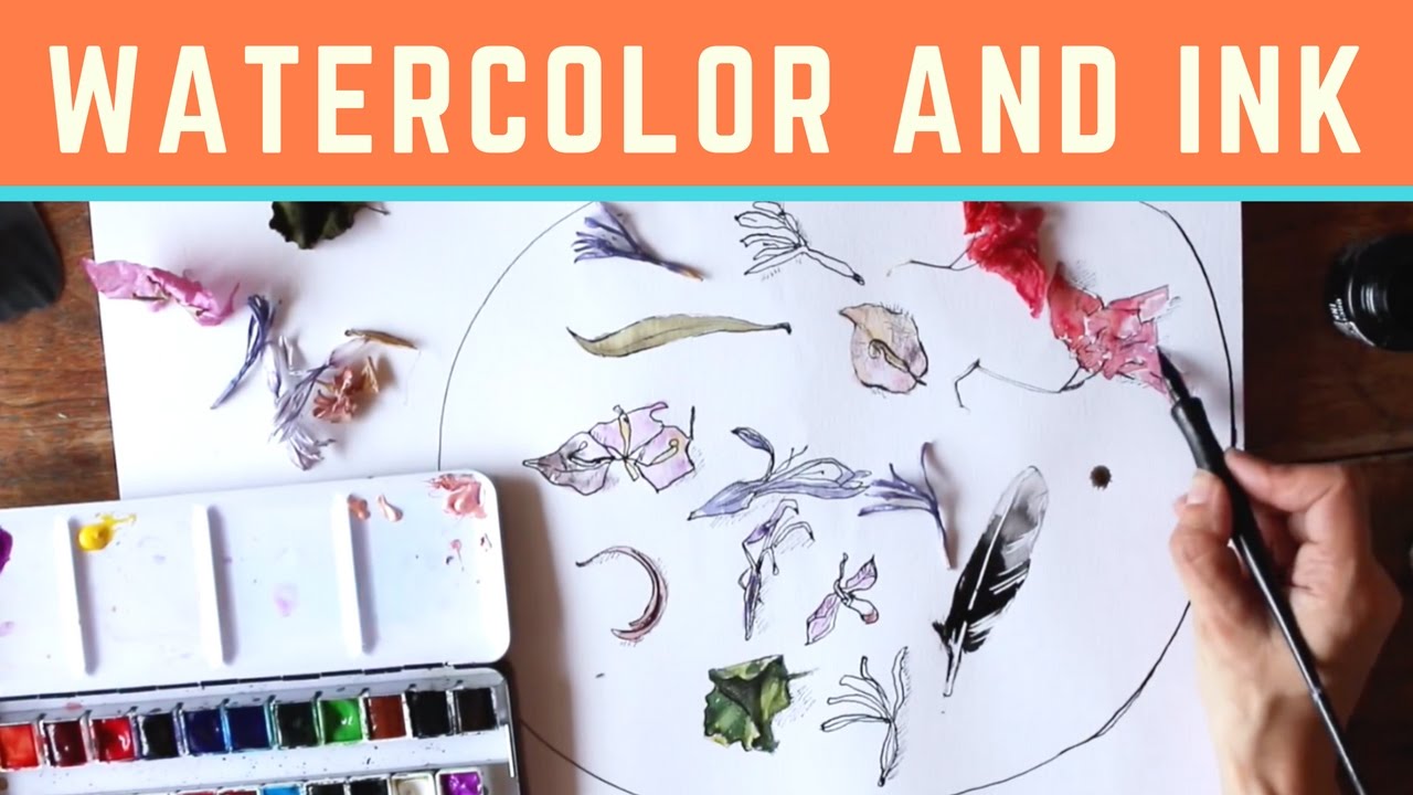 How To Paint Flowers Ink And Watercolor Speed Paint Dry Flowers how-to-paint-flowers-ink-and-watercolor-speed-paint-dry-flowers