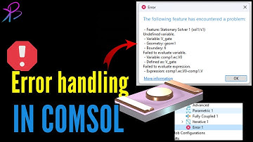 Error Handling Basics in COMSOL Multiphysics® Software - Part 1 | Learn with BK