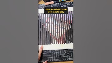 Làm thế nào để dùng một tờ giấy vẽ ra hai bức tranh #giovamay #shorts