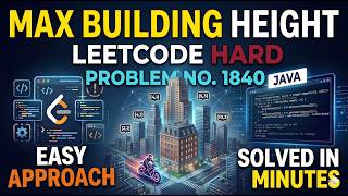 LeetCode 1840 Maximum Building Height-Solution Explained in Hindi|Java| FAANG Interview #leetcode