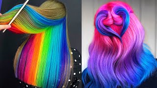 Rainbow Hair Color. Best Hair Colorful Transformation Compilation 2020