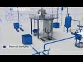 Palm oil clarification process 3d animation shows you the equipment to clarify crude red palm oil