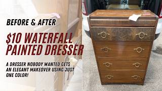$10 Waterfall Dresser | Before & After
