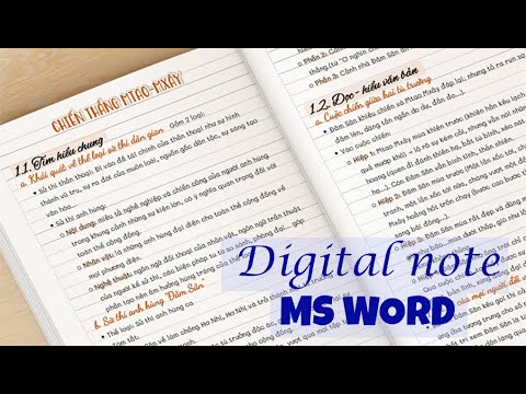 CÁCH TẠO DIGITAL NOTES TRÊN MÁY TÍNH BẰNG MS WORD / DIGITAL NOTE TAKING / TAKE NOTE