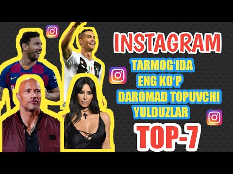 Top 7 Mashhurlar instagramdan qancha daromad topadi? ( Eng koʻp daromadni koʻrib shok boʻlasiz )