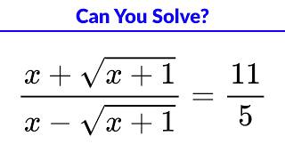 A Nice Algebra Problem