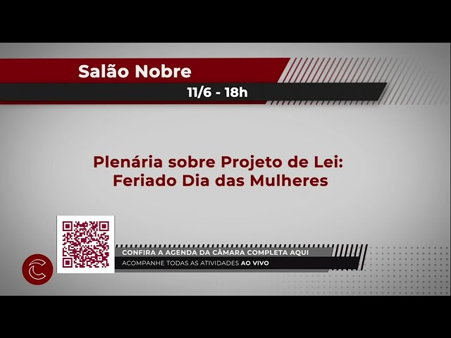 Agenda da Câmara | 11/06/2026