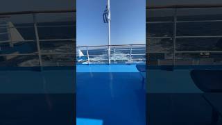 Ferry ride from Kea to Athens across Mediterranean Sea #shortvideo