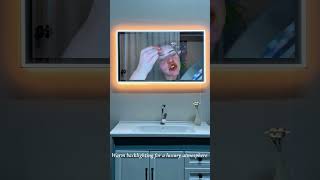 43" Smart Mirror TV with LED Lights | 4K Google TV for Luxury Bathrooms & Vanity Spaces