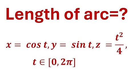 Find  the arc length of the curve x= cos t, y = sin t, z =t^2/4, as  t changes from 0 to 2π