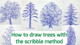 Drawing trees with the scribble method