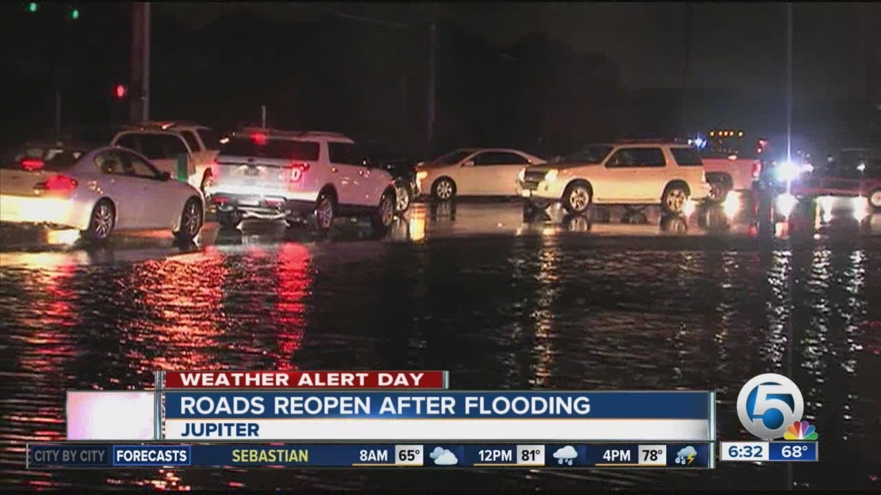 Jupiter roads back open after major flooding YouTube