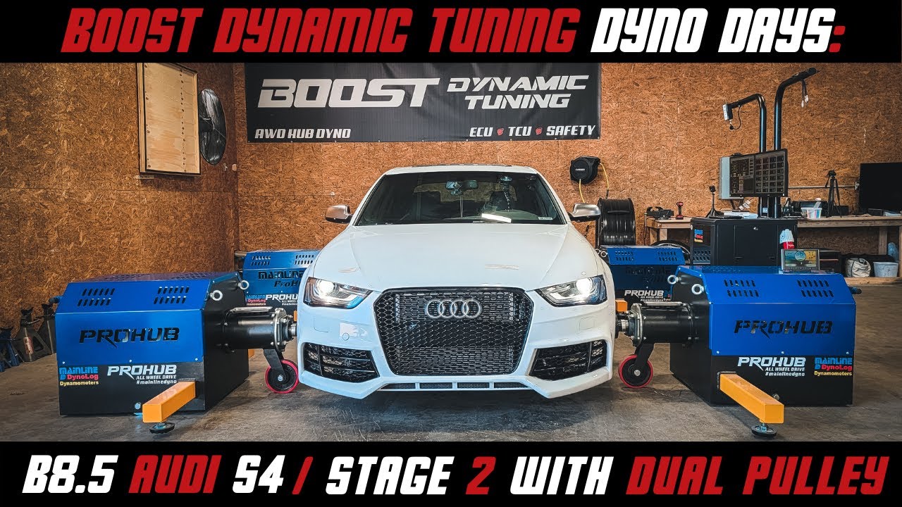 Audi B8/B8.5 S4 Stage 2 Tune - Dual Pulley - Dyno - YouTube