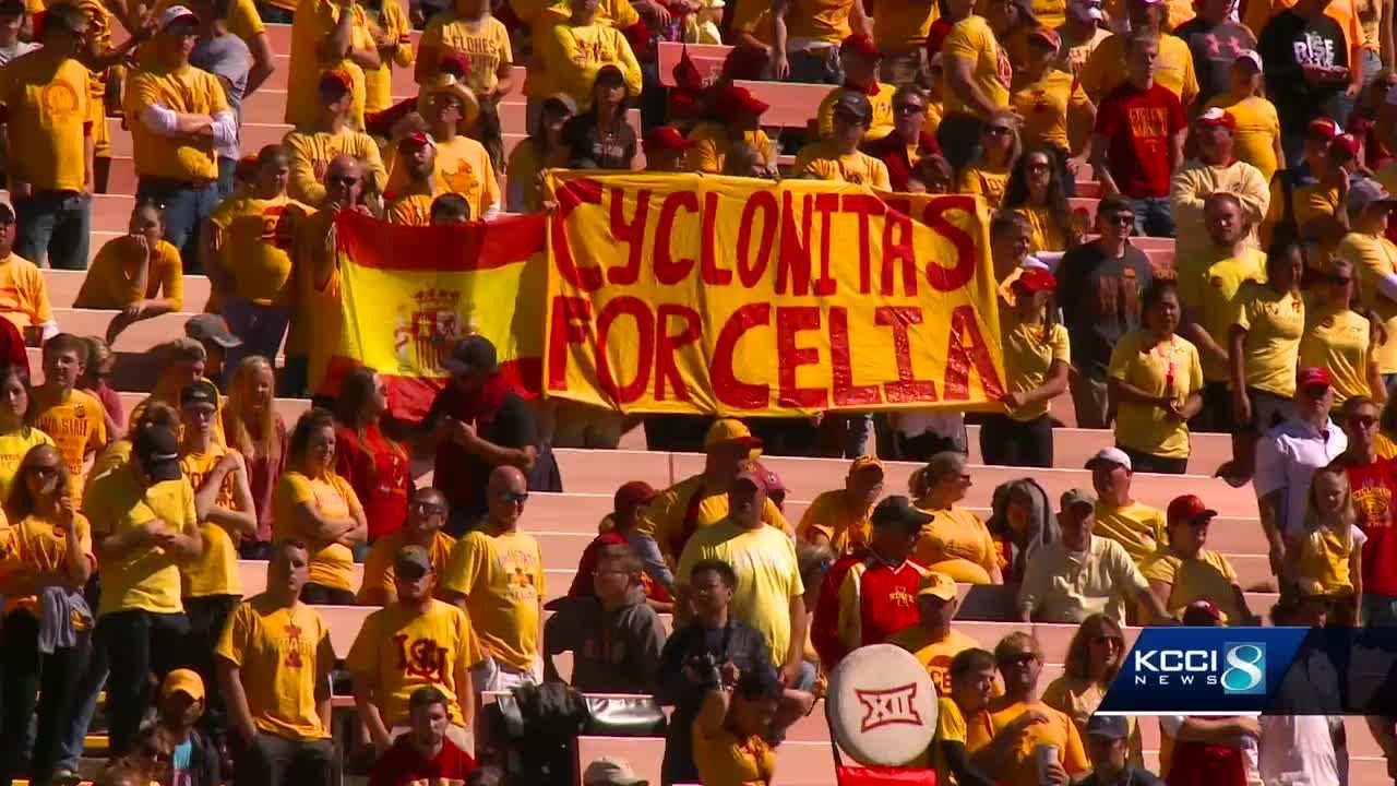 ISU honors Celia Barquin Arozamena before football game