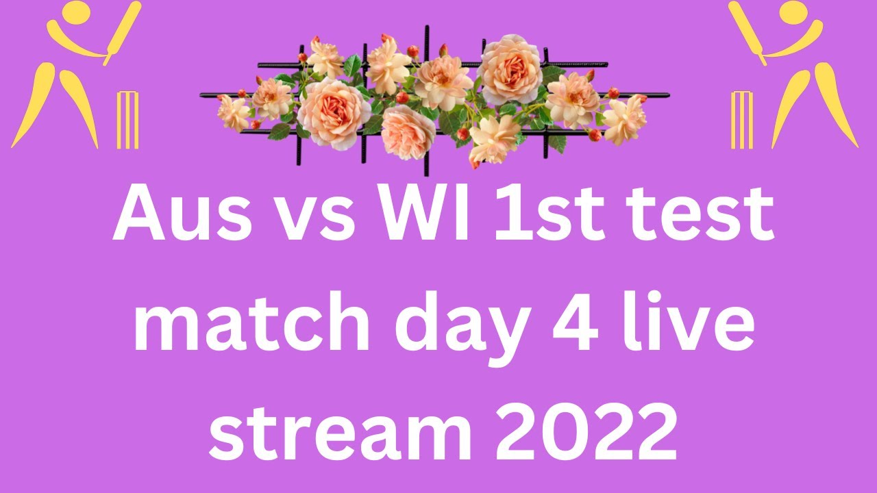 Aus vs WI 1st test match day 4 live stream WI vs AUS test match day 4 live update live YouTube
