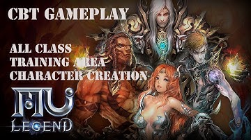 Mu legend - CBT Gameplay - Tutorial area with All playable class and character Creation