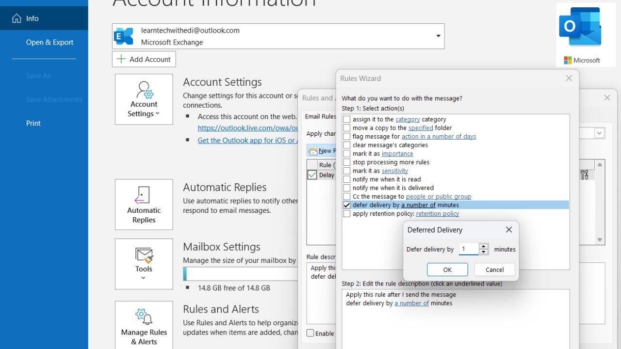 How To Cancel A Delayed Delivery Email In Outlook You MUST Activate this Feature on your Outlook | A Chance to Cancel