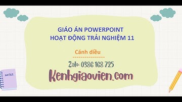 Giáo án powerpoint Hoạt động trải nghiệm 11 Cánh diều  | GA điện tử Hoạt  động trải nghiệm 11 CD