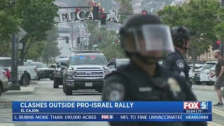 Clashes Between Protesters Outside Pro-Israel Rally In El Cajon