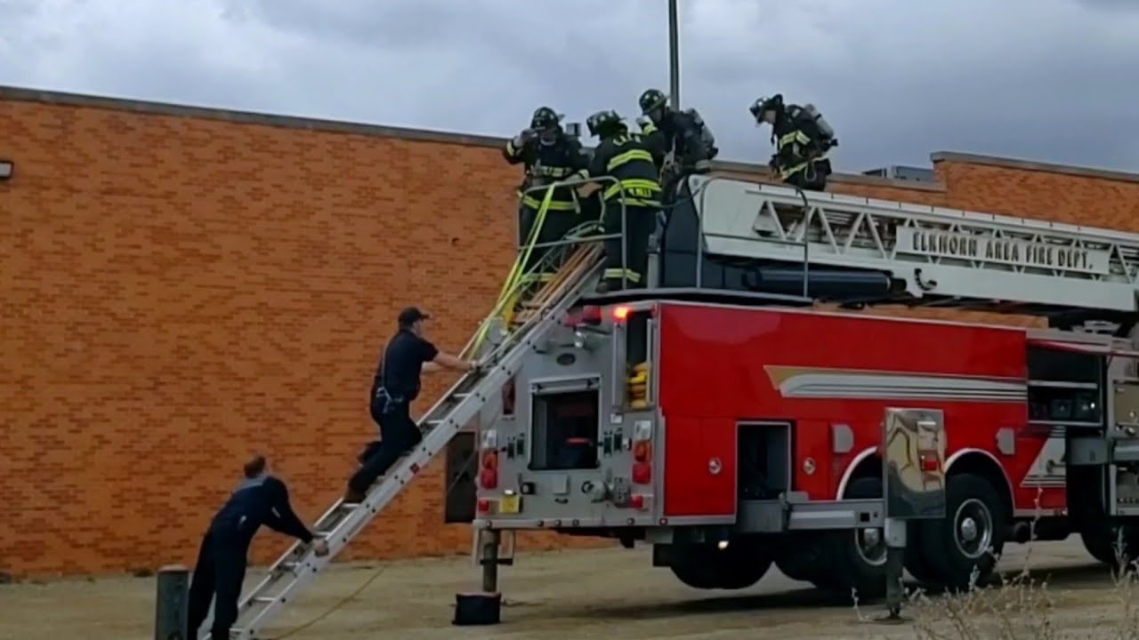 Elkhorn Wisconsin Fire Department Hero's training at the station! YouTube