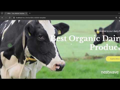 DAIRY (FARM) WEBSITE DESIGN - with free source code