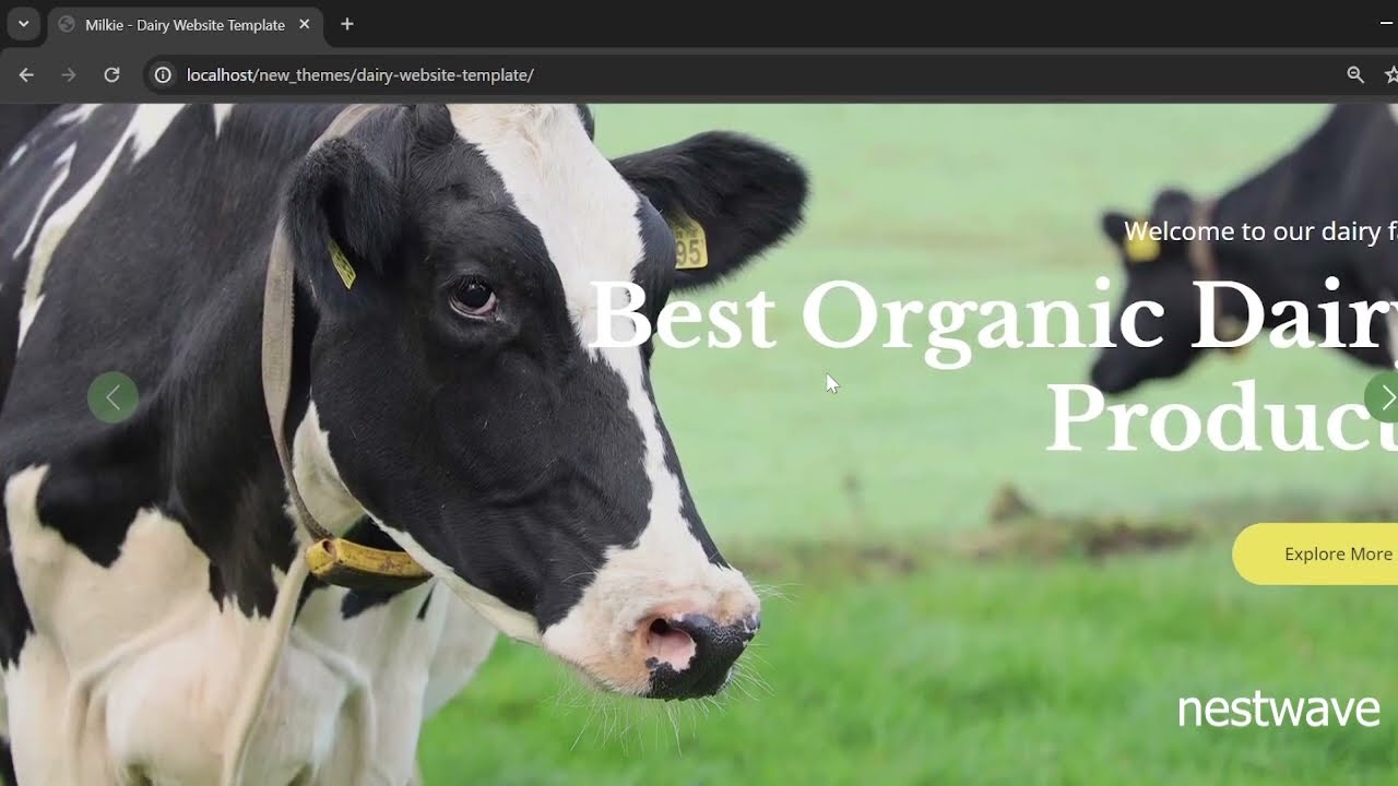DAIRY (FARM) WEBSITE DESIGN - with free source code