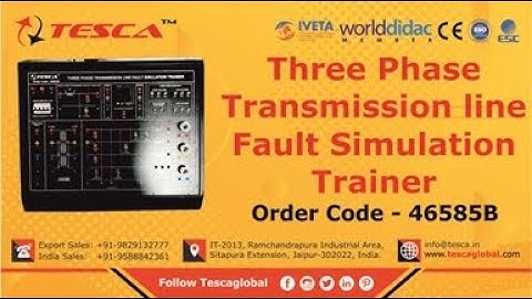 Three Phase Transmission Line Fault Simulation Trainer | Electrical Machine Lab | Tesca46585B
