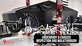 Dissecting a Tesla Cybertruck! Underbody & Wheels off Chassis Inspection and Walkthrough, first look