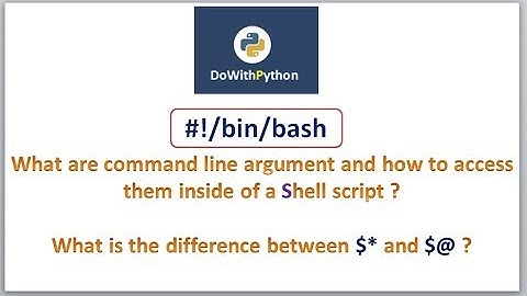 Shell Scripting | video -9 | command line arguments