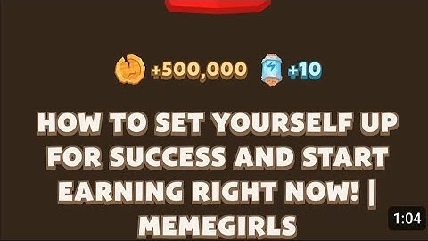 How To Set Yourself UP For Success And Start Earning Right Now | Memefi Video Code Today