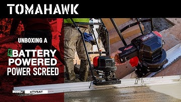 Uitpakken en monteren van een 36V accu-aangedreven betonvloerfrees