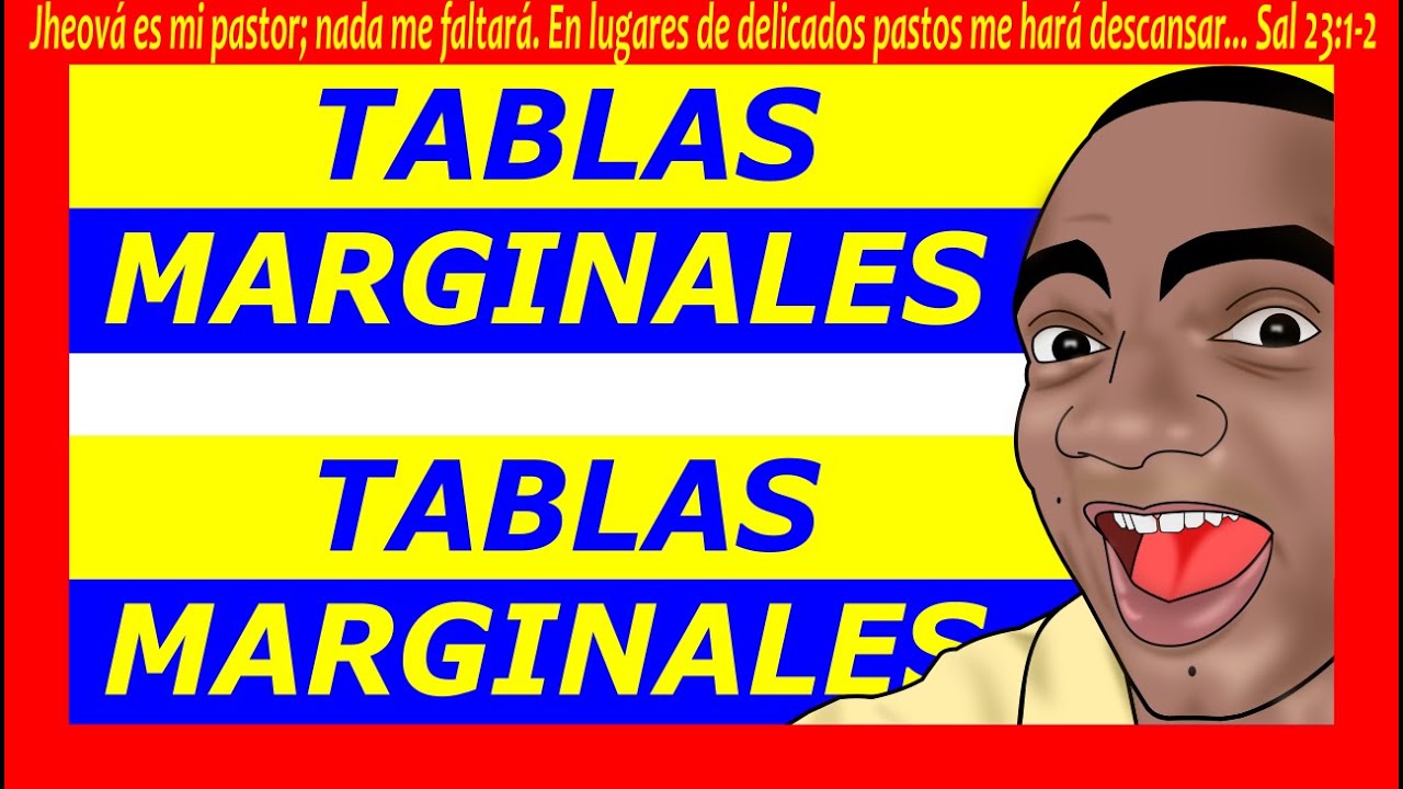 Tablas Marginales II 1 Ejercicio YouTube