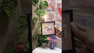 DIY Wall Decor 💋 // Aesthetic Wall Decor Idea // Room Decor #shorts #diy #roomdecor #decoridea #cute