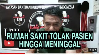 Rumah Sakit Menolak Pasien Hingga Meninggal
