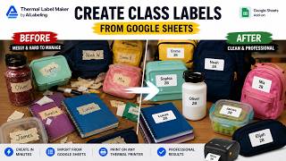 Create Class Labels in Google Sheets (FREE PDF Labels)