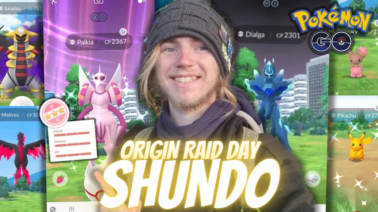 I Caught a *SHUNDO* on Origin Dialga and Palkia Raid Day! - Pokémon GO