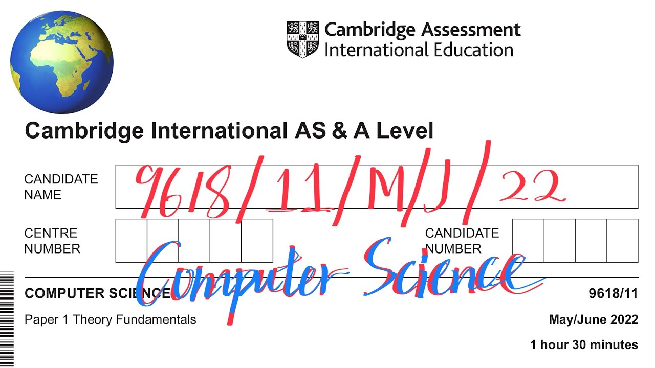 A-Level Computer Science 9618/11/M/J/22 Question 1 - YouTube
