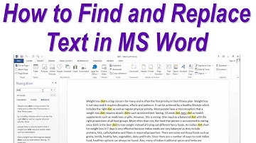 How to Find and Replace Text in MS Word ! How to Replace Words in MS Word