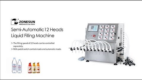 How To Use Semi-automatic 12 Nozzles Diaphragm Pump Liquid Filling Machine