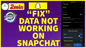 How To Fix Data Not Working On Snapchat | Fix Snapchat Not Working With Data