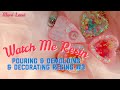 Watch me resin ー Pouring, Demolding, Decorating Heartshaker & Ouija keyring - Mani Land