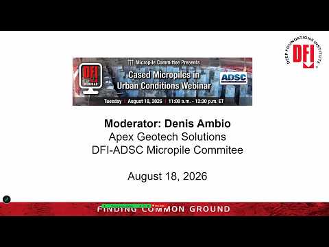 August 18, 2026 Micropile Committee Webinar