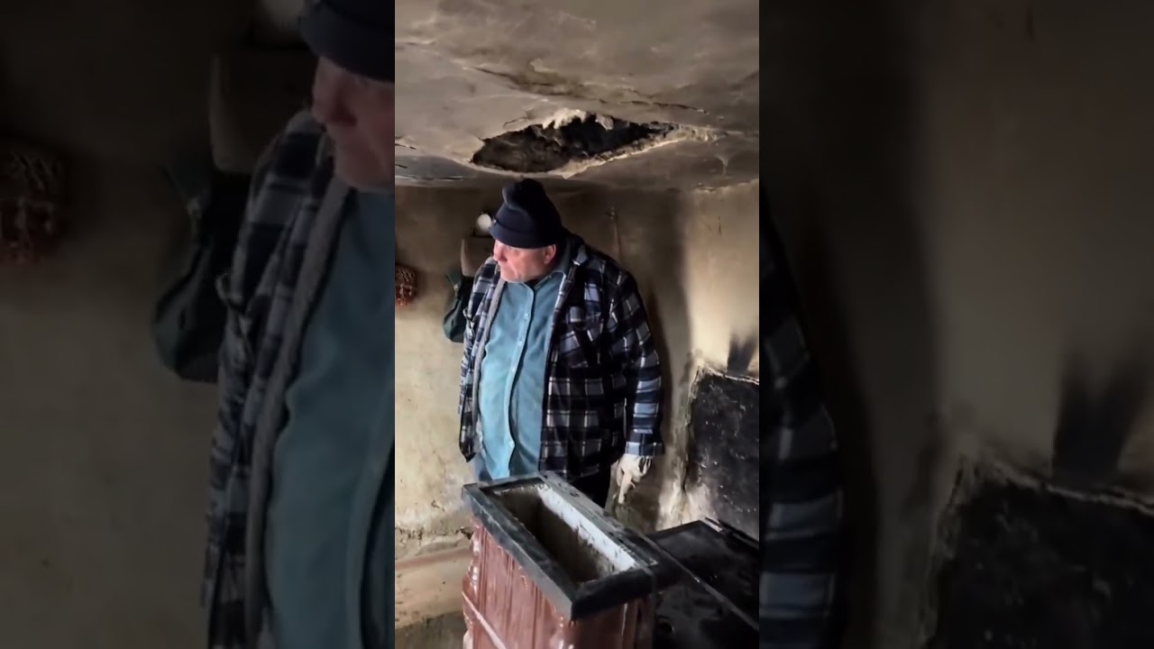 Băbuța singură in frig fara soba 🥹